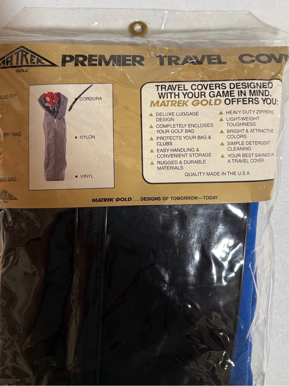 Premier Travel Cover - Black & Blue Golf Bag Protector